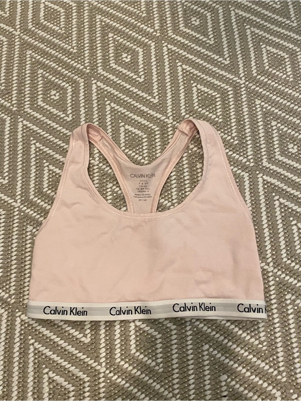 Calvin Klein Pale Pink Racerback Bralette